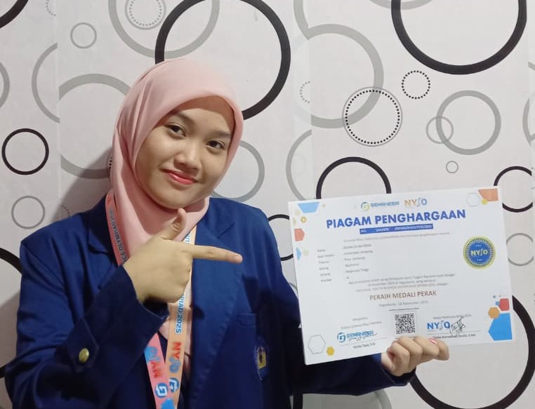 Mahasiswi Unila Raih Medali Perak National Youth Science Olympiade