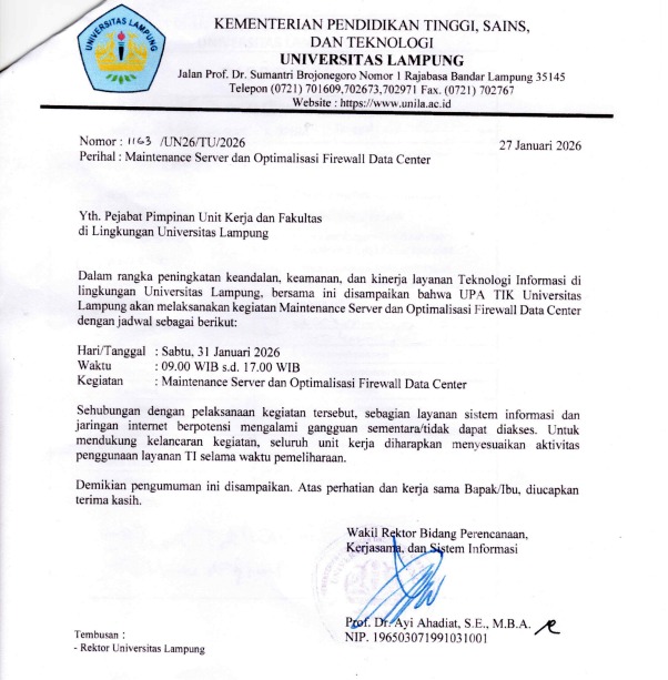 Maintenance Server dan Optimalisasi Firewall Data Center