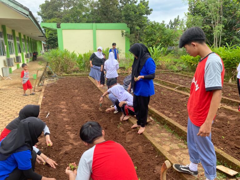 Mahasiswa KKN-PLP Rehabilitasi Lahan Jadi Kebun Sayur