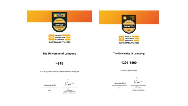 Unila Torehkan Prestasi di QS World University Rankings 2026