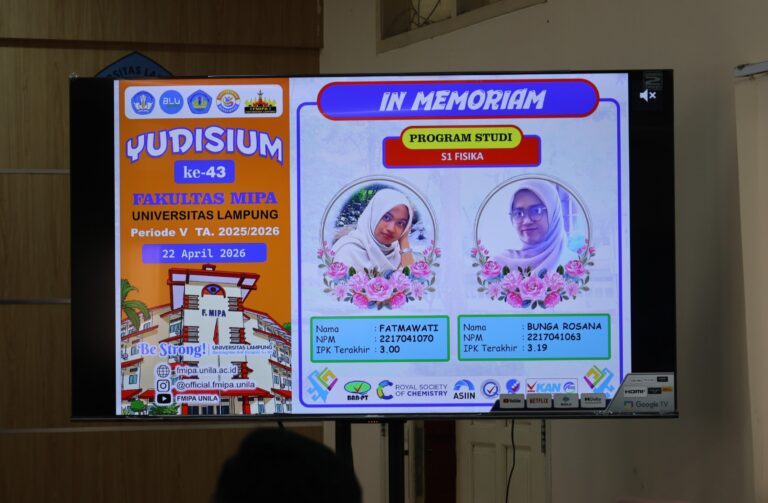 FMIPA Beri Penghormatan Khusus bagi Dua Mahasiswi Almarhumah, Tegaskan Kampus Berdampak Lewat Nilai Kemanusiaan