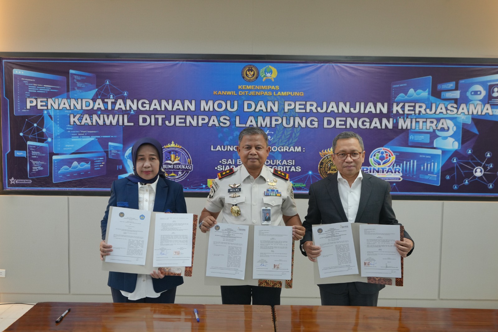 Unila dan Ditjenpas Lampung Tekenn MoU, Luncurkan Tiga Program Inovasi