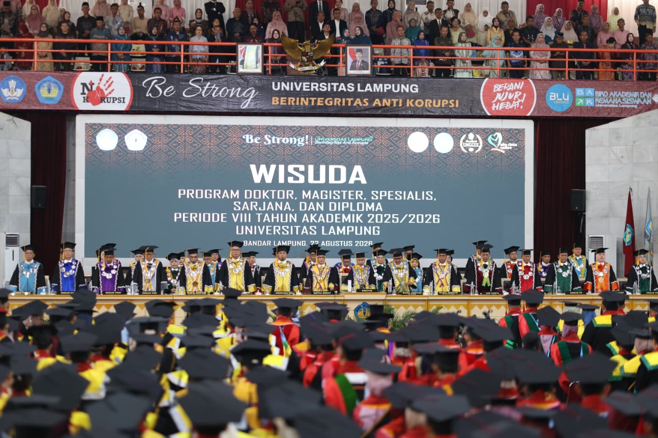 Unila Gelar Wisuda Periode VIII 2025/2026 dengan 998 Lulusan